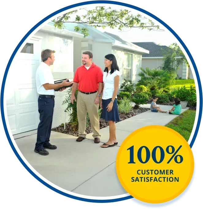 Bush Home Service Technician speaking with customers